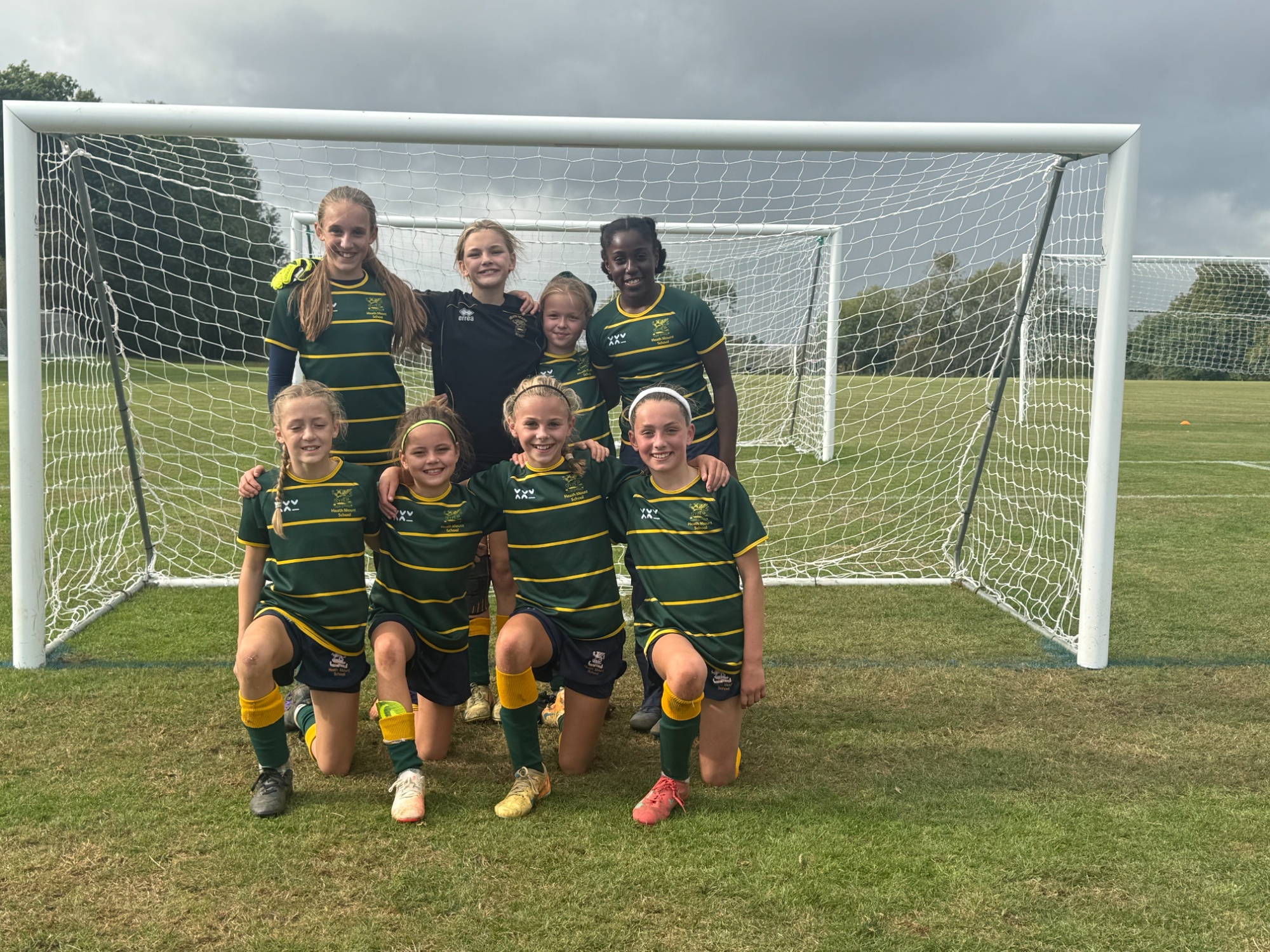 U11 girls football team